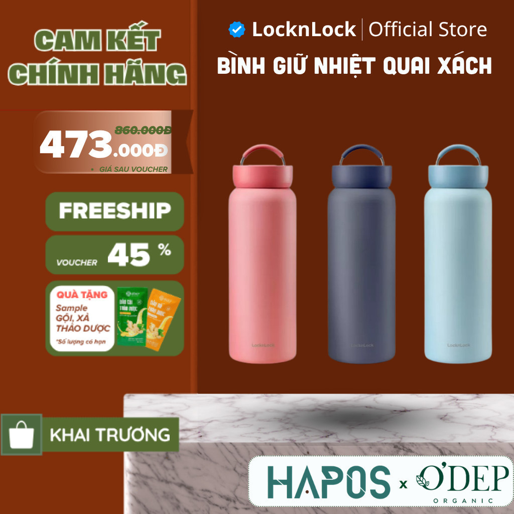 LocknLock กระติกน้ําร้อน 900ml แก้วน้ําจัมโบ้พรีเมียม ของแท้ LHC4300 - HAPOS LOF