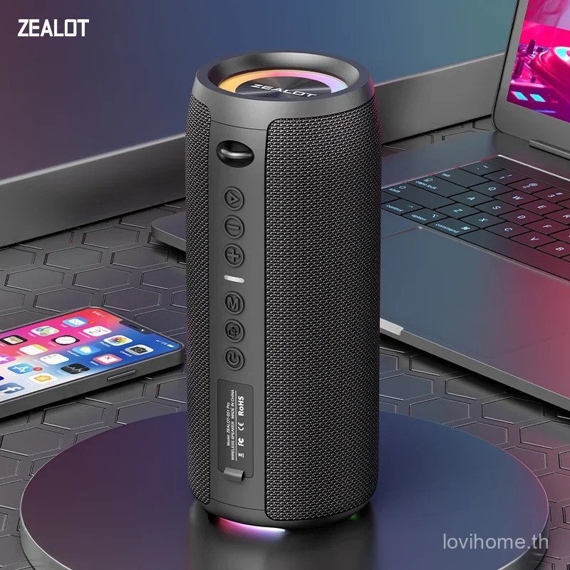 ZEALOT S51PRO 40W ลําโพงบลูทูธ IPX5 กันน้ําแบบพกพา TWS สเตอริโอเบส