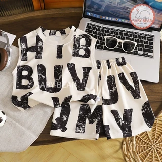 ชุดเซ็ตเสื้อกล้ามเด็ก ชุดกล้ามน่าร้อน สำหรับเด็กผู้ชาย ชุดเด็กแฟชั่น เท่ๆ สายสตรีท งานฮิต