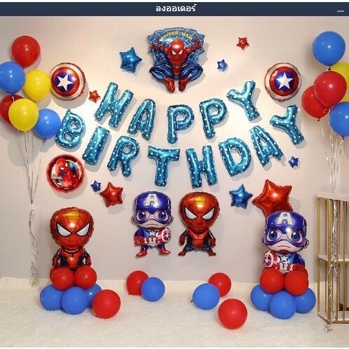 เซ็ตลูกโป่งวันเกิด happy birthday  แบบน่ารัก ราคาถูก (SP)