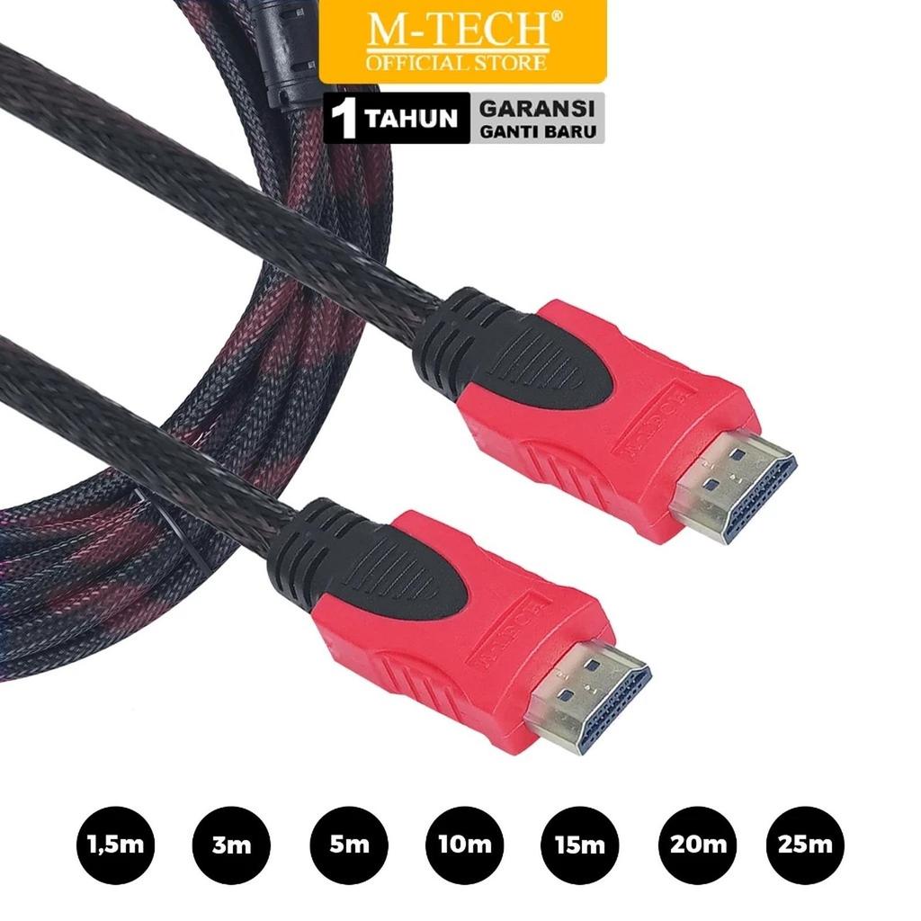 MTECH สาย HDMI to HDMI M-Tech Full HD 1920 x 1080 สาย HDTV ไฟเบอร์ความเร็วสูง - M-TECH 1.4 Mesh HDMI