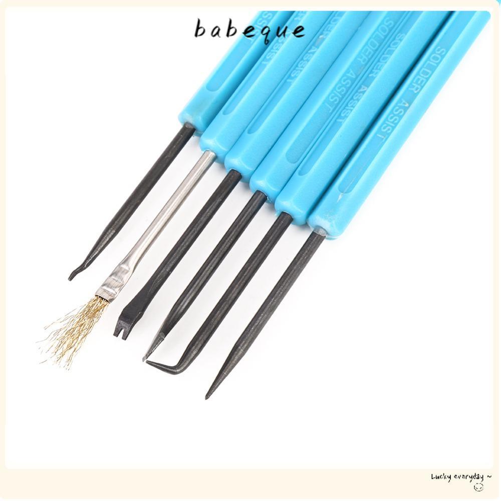 BABEQUE 6PCS Solder Aid Kit,เหล็กคาร์บอนสองด้าน/Dual-Head Design เชื่อมเครื่องมือเสริม,สําหรับ PCBทํ