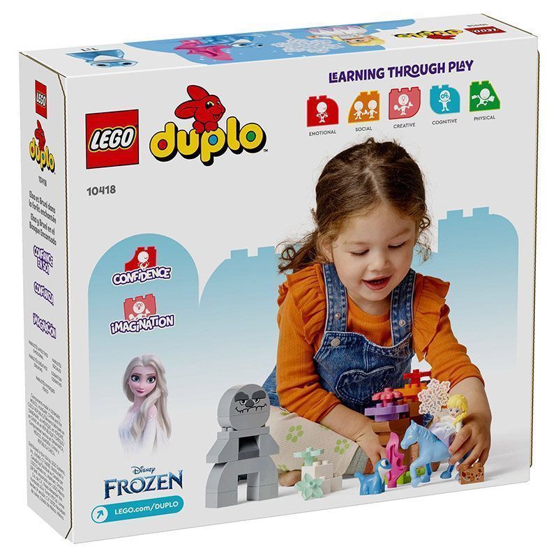 Lego Duplo 10418 Elsa และ Brunie Forest Adventure ชายหญิงการศึกษาประกอบอาคารบล็อกของเล่น