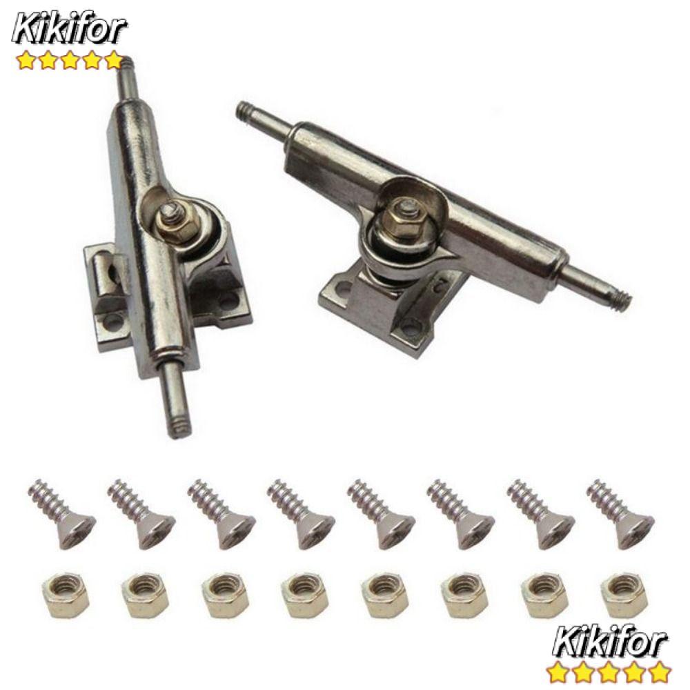 KIKIFOR 2 ชิ้นแบริ่ง Deck Brackets, พร้อมถั่วของเล่น Hobby Collectors Fingerboard รถบรรทุก, ทนทาน Mi