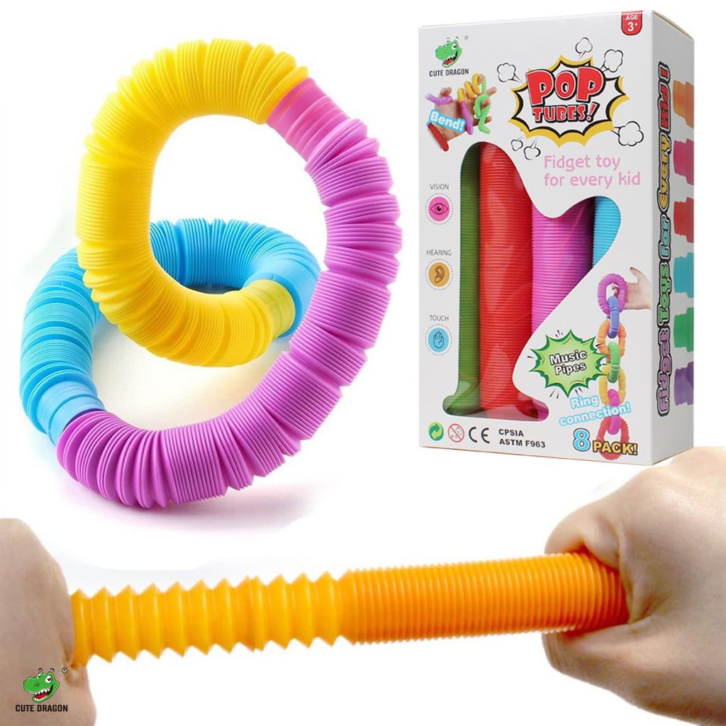 Retractable Tube Toy Rainbow Variety Educational Baby Multi-Purpose Children Sensory Circle Early Ed