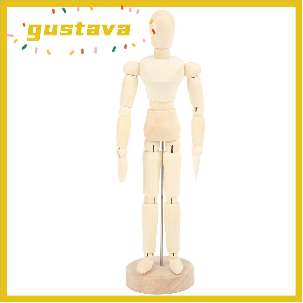 GUSTAVA หุ่นไม้, 81.97in ข้อต่อแบบเต็มรูปแบบ Sketch Jointed รูป, เนื้อไม้ธรรมชาติ Flexibly Posed ปรั