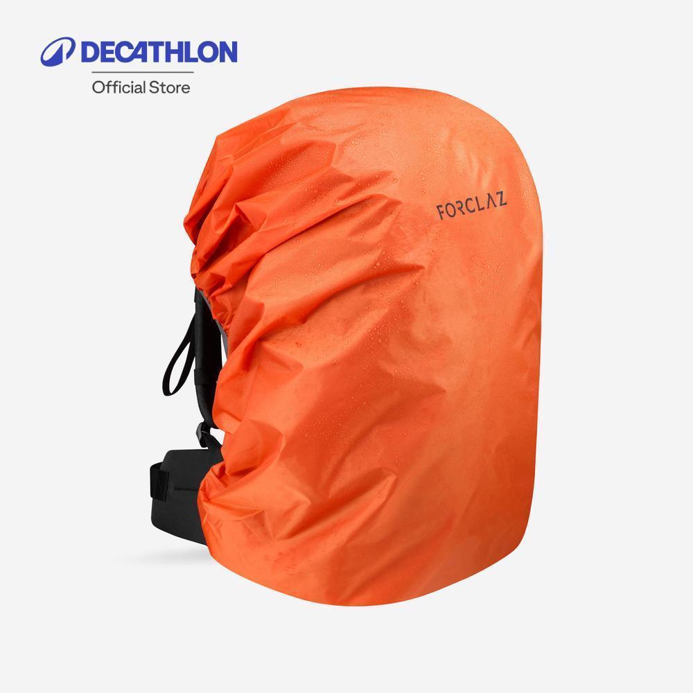 Decathlon Basic Rain Cover For Backpack ถุงคลุมกันฝนสำหรับเป้สะพายหลังใช้ในการเทรคกิ้ง ขนาด 40/60 ลิตร - Orange