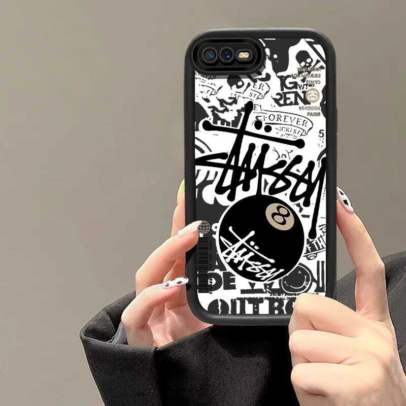 Streetwear ยี่ห้อ Doodle บิลเลียดปกหลังสําหรับ OPPO A3S A5 A8 A9 A15 A15S A31 A57 A57S A77 A77S กันก