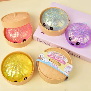 8.5 ซม.Glitter Bun Squishy ของเล่น, 1/2/3/4/5 ชิ้น, ช้า Rising Slime Squeeze ของเล่น, ความเครียดบรรเทา Fidget ของเล่นสําหรับเด็กและผู้ใหญ่