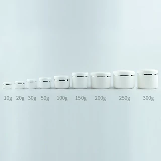 PACPAC กระปุกครีมพลาสติกฝาขาว 10g-500g กระปุกใส่ครีม สกินแคร์ เครื่องสำอาง CG6