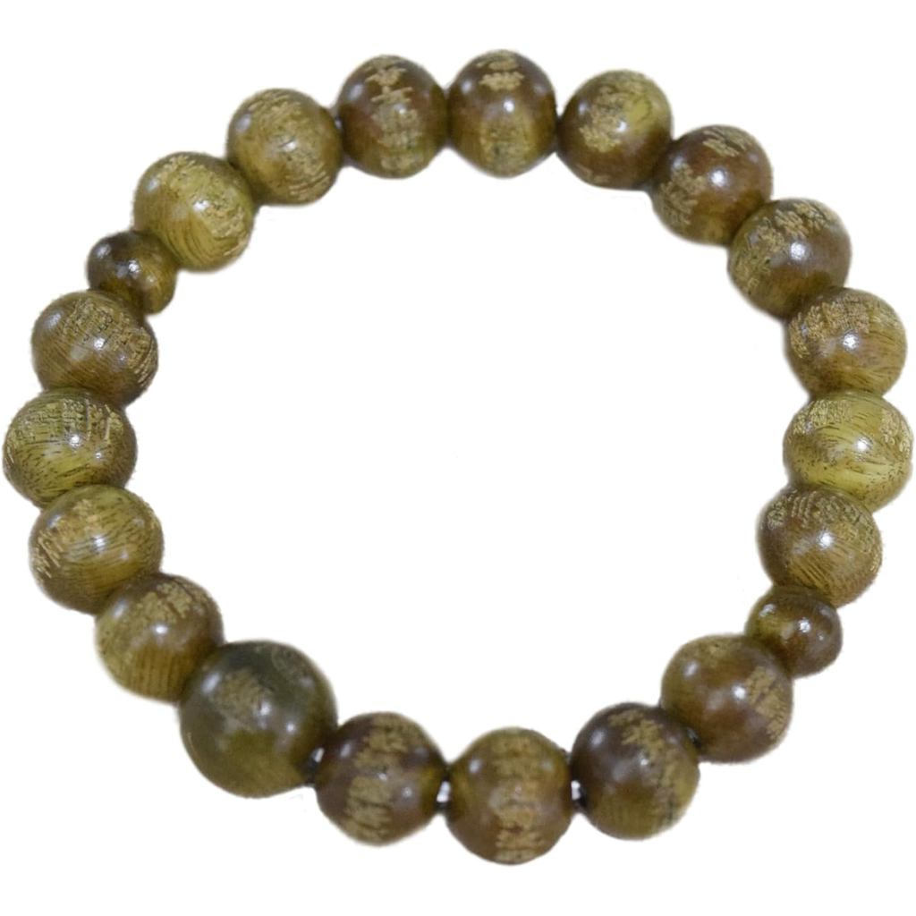 Hひまりบ้าน10มม.Lignum Vitaeไม้หัวใจSutraลูกปัดสร้อยข้อมือJuzu dhyana Zen Kyotoสวดมนต์ลูกปัดHandmadeสํา