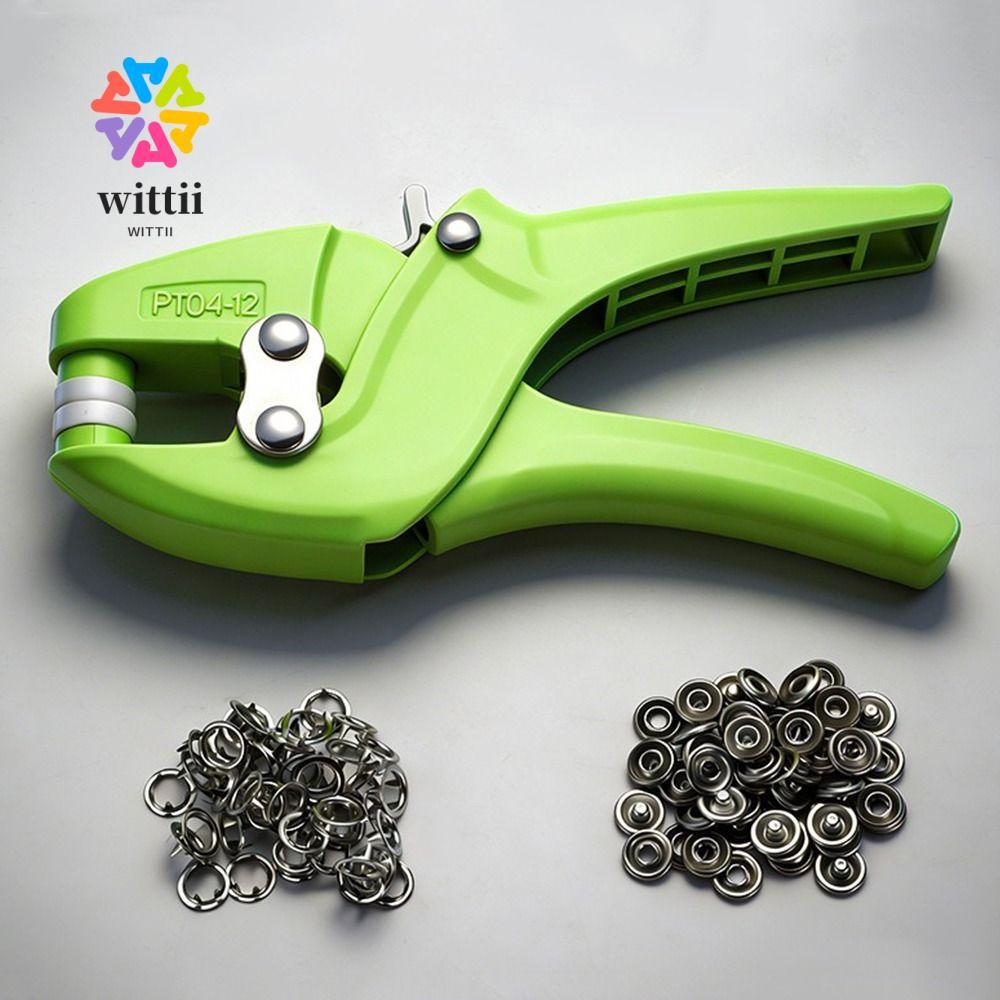 WITTII 5 Claw Snap คีม, No-Sew ที่มองไม่เห็น Snap Fastener คีม, Anti-Slip หนาไนลอนโลหะ Snap ประหยัดค