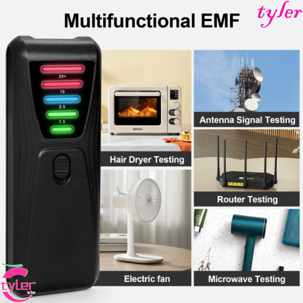 TYLER เครื่องทดสอบรังสีแม่เหล็กไฟฟ้า, ความแม่นยําสูงแบบพกพา EMF Meter, EMF Magnetic Field Handheld D