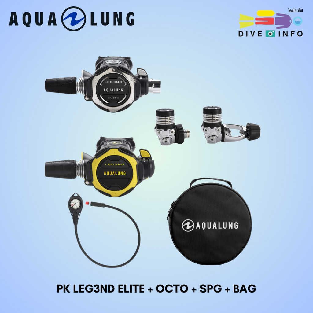 AQUALUNG PK LEG3ND ELITE + OCTO + SPG + BAG (Regulator Set)