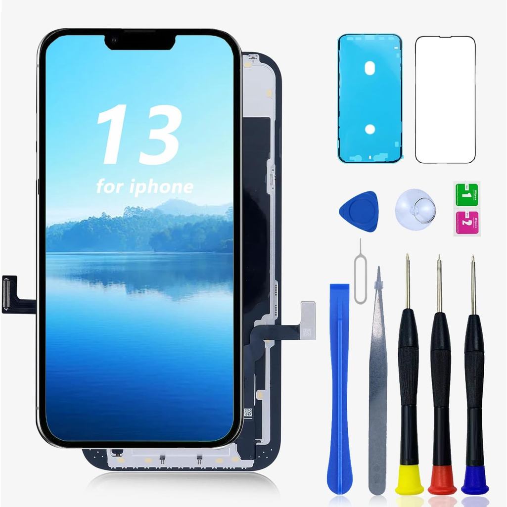 LCD สําหรับ iPhone 13 เปลี่ยนหน้าจอ 6.1 นิ้ว (รุ่น A2633 A2482 A2631 A2634) 3D หน้าจอสัมผัสจอแสดงผล 