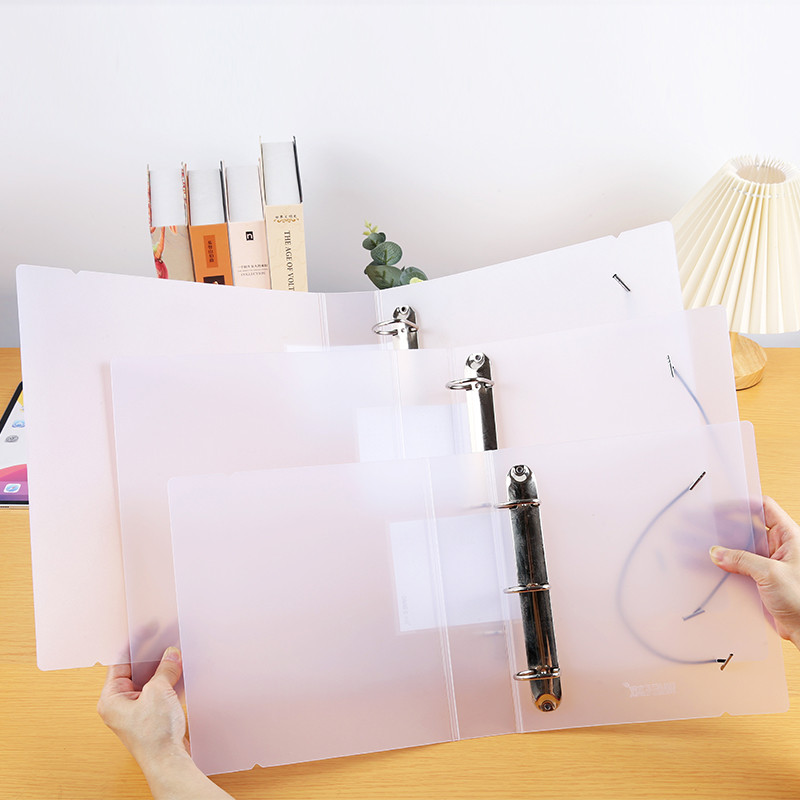 A4-b5/a5 Super ความจุขนาดใหญ่ Binder 4 หลุม D-Type Binder โปร่งใส 3 หลุม D-Folder ขนาดใหญ่กลับกว้าง