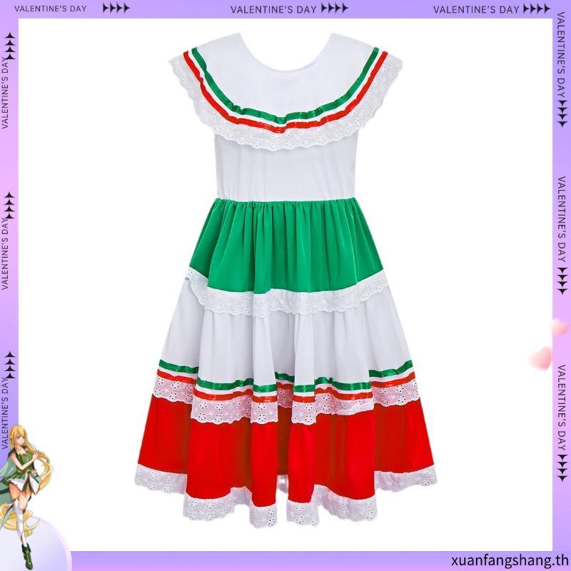 mexico costume for kids เสื้อผ้าเด็กเม็กซิโก เสื้อผ้าสาวเม็กซิโก ชุดเม็กซิโก ชุดเด็กปาร์ตี้วันหยุด ช