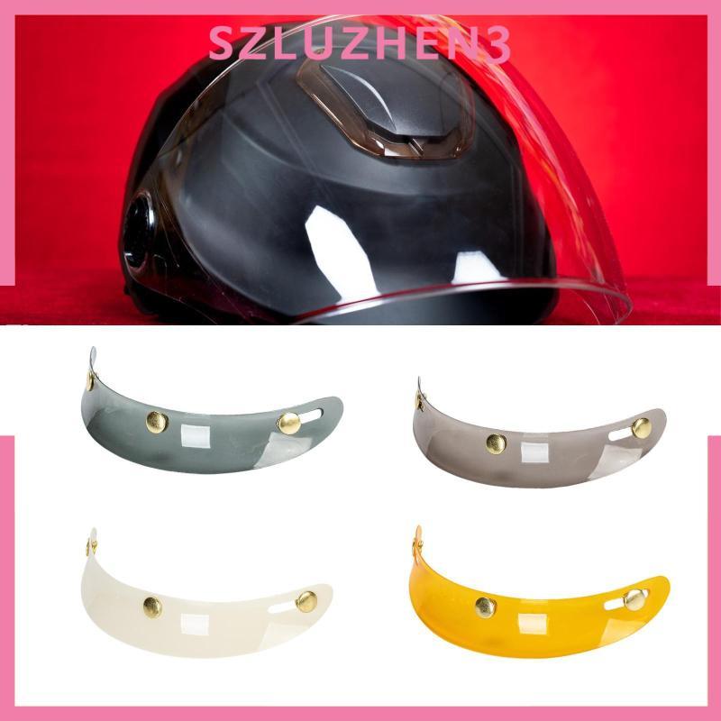 [Szluzhen3] หมวกกันน็อคสไตล์ย้อนยุค Peak Visor Sun Protector 3 Snap Peak Shield สําหรับหมวกกันน็อคเป