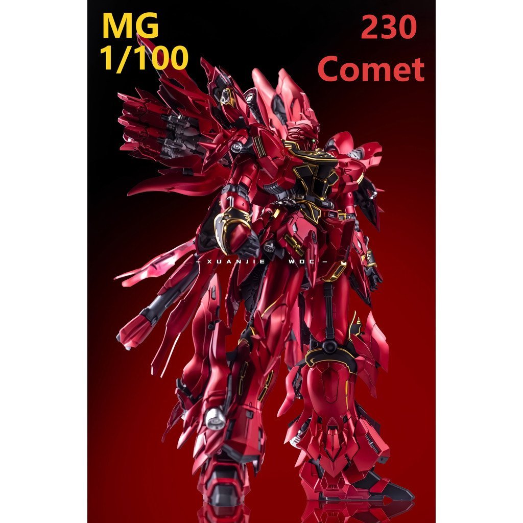 230 Comet Technology Crimson Triple Speed Sazabi 1/100 Char Model Sinanju GK Style Model Modificatio