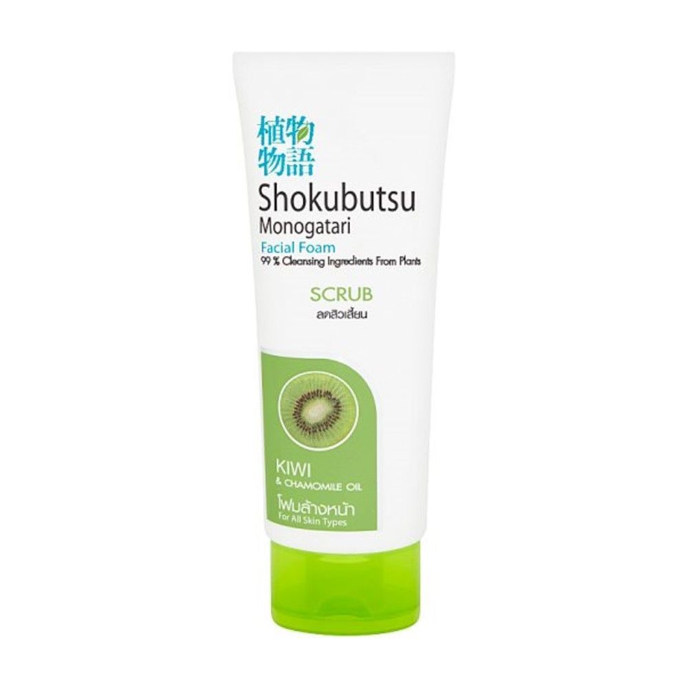 โชกุบุสซึโฟมล้างหน้า สครับ 100ก. SHOKUBUTSU FACIAL FOAM 100 G. SCRUB