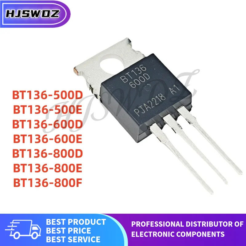 10 ชิ้น/ล็อตใหม่ BT136-500D BT136-500E BT136-600D BT136-600E BT136-800D BT136-800E BT136-800F TO-220