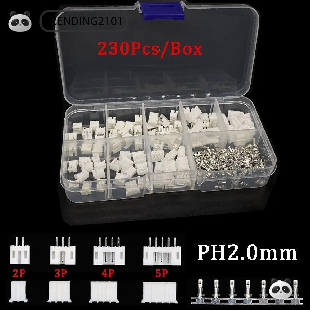 TRENDING 2.0mm Pitch Terminal Kit / Housing / Pin, PH2.0 2p 3p 4p 5 pin Adapter Header JST Connector