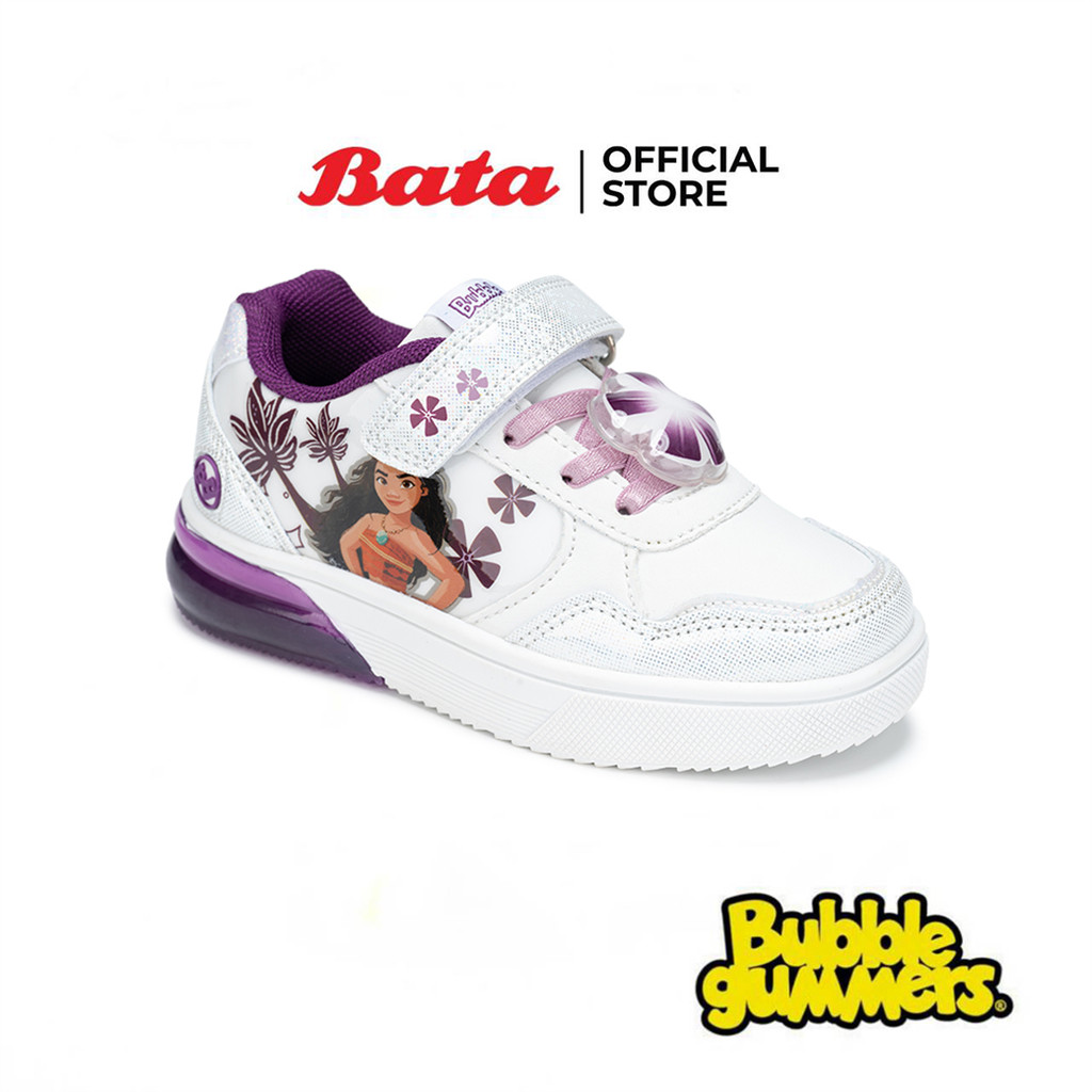 Bata บาจา BBG รองเท้าผ้าใบสนีคเกอร์ ลายเจ้าหญิง สำหรับเด็กผู้หญิง รุ่น MOANA FREDA_G126 สีขาว 3511361