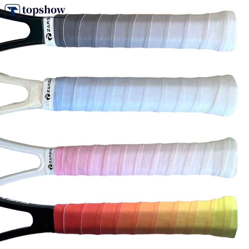 TOPSHOW Gradient PU ไม้เทนนิส Overgrip เหงื่อ Band Absorption Grip ไม้แบดมินตันจับเทนนิส Griptape Pa