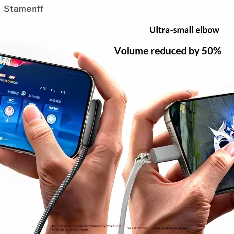 100W USB to Type C สายชาร์จ 90 องศาข้อศอก PD สายชาร์จเร็วสําหรับสมาร์ทโฟนแล็ปท็อปรถยนต์สํานักงาน