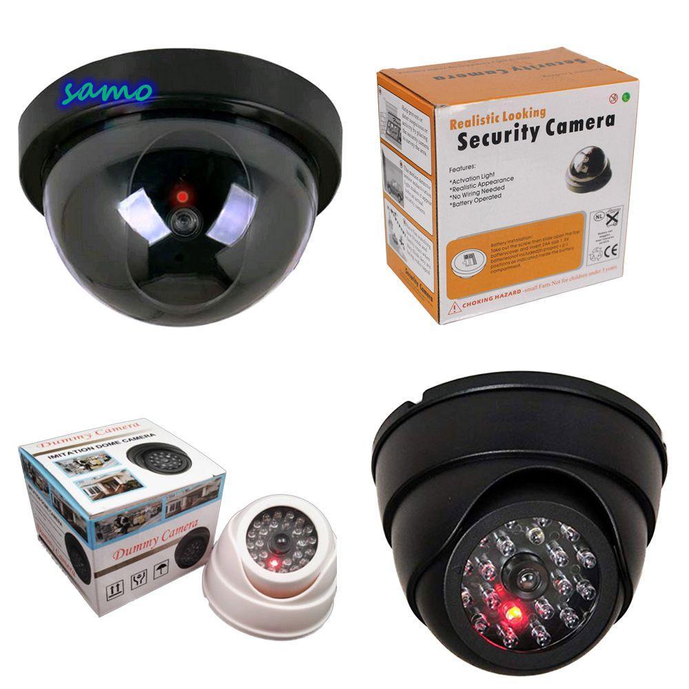SAMO Dummy Camera ความปลอดภัยความปลอดภัยจําลองโดมกระพริบไฟ LED