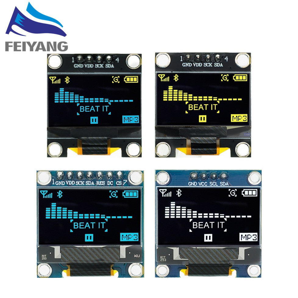 4pin / 7pin 0.96" IIC I2C โมดูลจอแสดงผล OLED 0.96 นิ้ว 128X64 OLED 0.96" IIC I2C สําหรับ Arduino