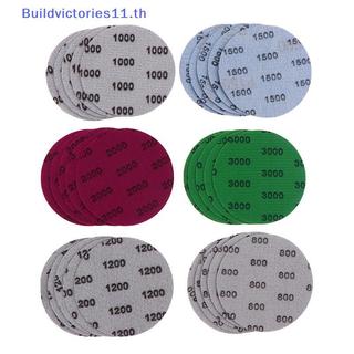 Buildvictories11 30 ชิ้น 3 นิ้ว 75 มิลลิเมตรชุดกระดาษขัด 800-3000 กรวดเปียกแห้งแผ่นขัด Hook Loop กระดาษทรายเครื่องมือขัด Fit สําหรับโลหะไม้ TH