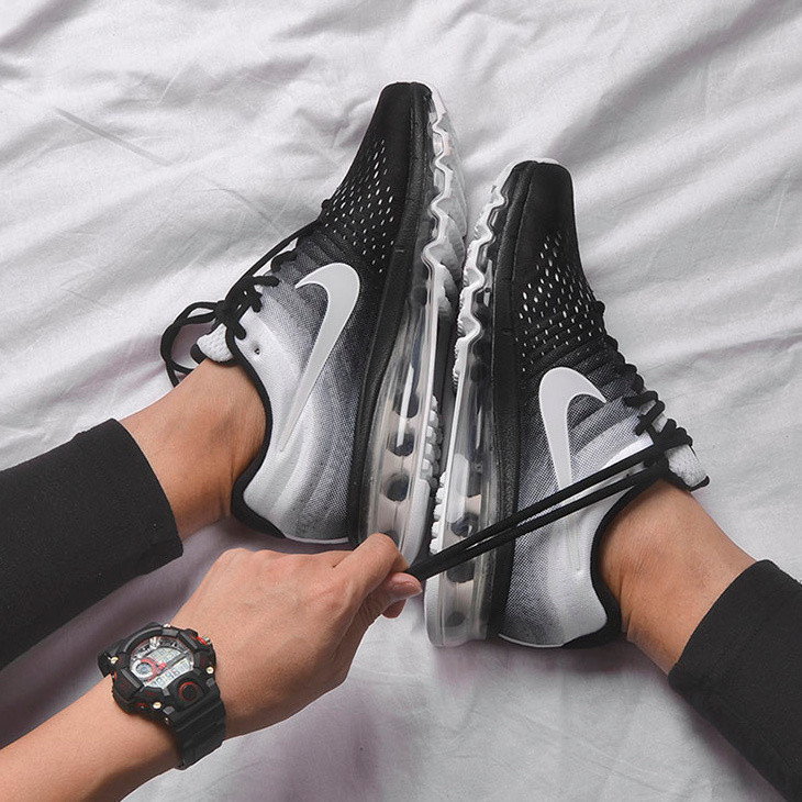 Nike Air Max 2017 Mens original sports tennis joggers black Wild