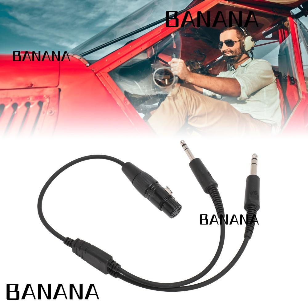 BANANA1 5 Pin XLR to GA Dual Male Plug Adapter, Y Splitter Cable 5 Pin XLR Female for Airbus 5 Pin X