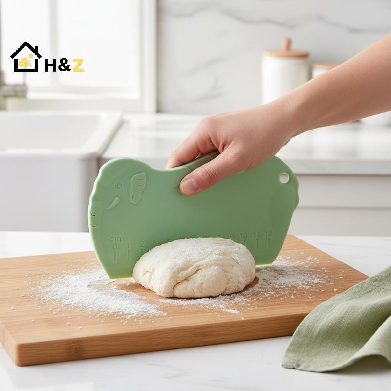 Kaleidoscope Plastic Dough Scraper พร้อมคู่มือสําเร็จการศึกษาเครื่องมือห้องครัวอเนกประสงค์สําหรับขนม