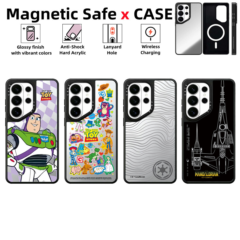 Suitable for Samsung Galaxy S26 S25 S24 S23 S22 Ultra Plus เคสโทรศัพท์Toy Story Star Wars MandalorianCASE กระจกแม่เหล็กปลอดภัยปลอกกันกระแทกความต้านทานฝาครอบป้องกัน