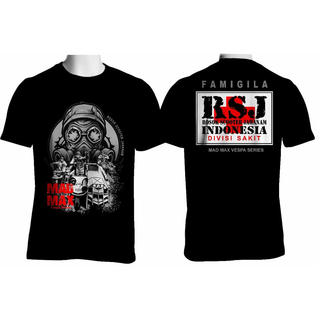 Rosok สกู๊ตเตอร์ jahanam RSJ madmax series 30s เสื้อยืดพรีเมี่ยม