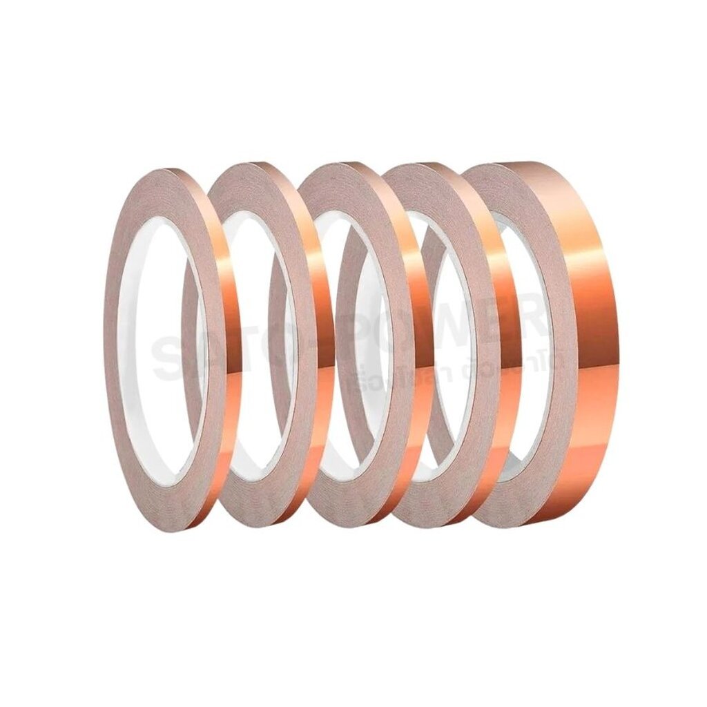 เทปฟอยล์ทองแดง เทปทองแดงนำไฟฟ้า | หนา 0.05mm ยาว 20 เมตร | กาวแน่น ทองแดงแท้