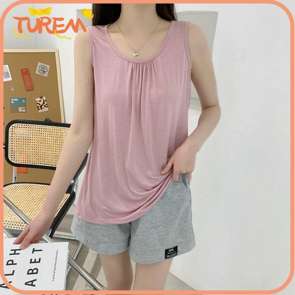 TUREM สเวตเตอร์แขนกุดแบบฟริลล์ พร้อมไซส์ใหญ่ สำหรับใส่สบายในฤดูร้อน