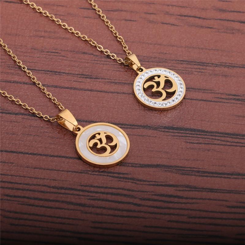 โอมระรวย | NP15% จี้โอม ॐ ปัทมาลี-ปัทมาลา (ขนาดเหรียญ 1 บาท) สัญลักษณ์พระพิฆเนศ พร้อมสร้อยคอ SW35173