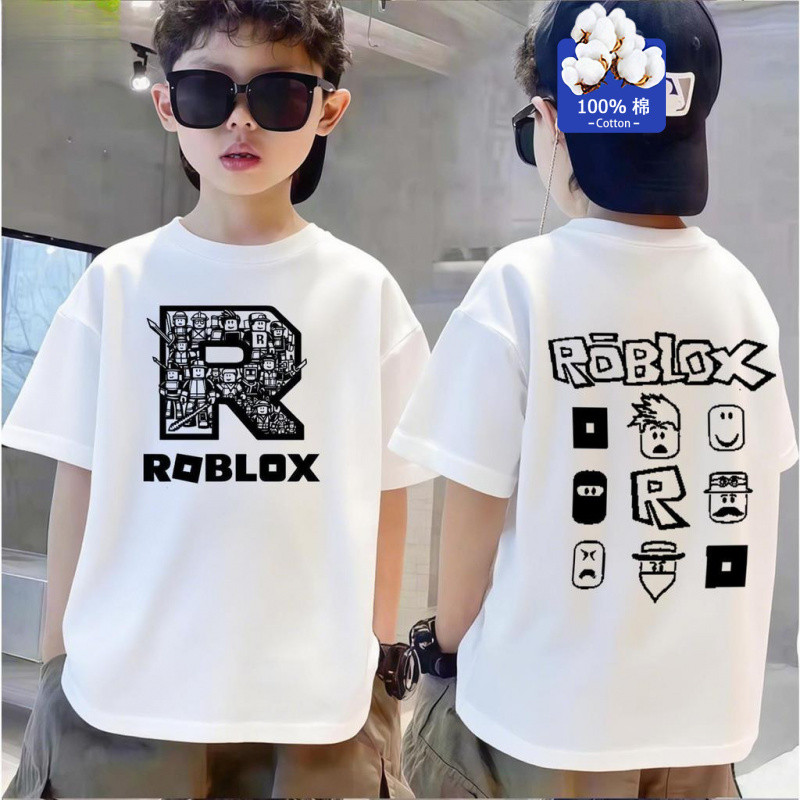 [ผ้าฝ้าย 100%] บิ๊กบอยแขนสั้นด้านบนเด็กชายแขนสั้นเสื้อยืดหล่อเด็กเสื้อผ้าฤดูร้อนบิ๊กบอยถนนสวมเสื้อ จุดต่ําสุด ด้านบน ร็อกซ์ การ์ต