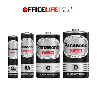 [มี สคบ. ของแท้ 100 % ] Panasonic ( พานาโซนิค ) ถ่าน รุ่น NEO ก้อนดำ AA / AAA / C / D ( 1 แพ็ค )