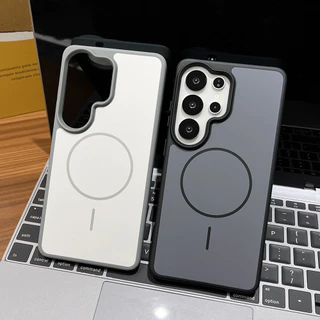 เคสแม่เหล็กชาร์จไร้สายแบบด้านสำหรับ For Samsung A57 A56 A37 A07 A26 A06 S26 S25 S24 S23 Ultra เคสโทรศัพท์กันกระแทก