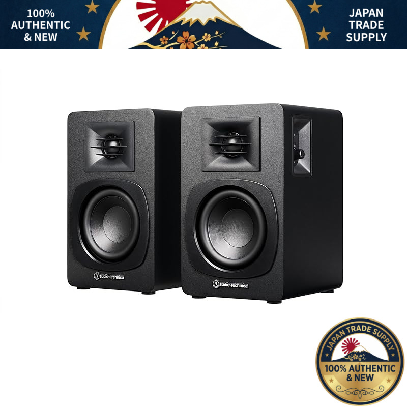 Audio-Technica AT-SP3X Active Bookshelf Speaker - Bluetooth Monitor Speakers for Record Players, PC,
