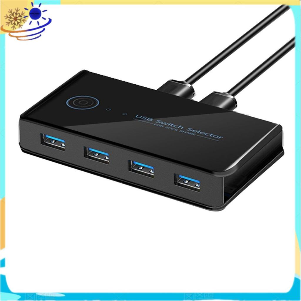 [Xenia] USB KVM Switch USB Shared Switcher 2 in 4 Out สําหรับแล็ปท็อปพีซีคีย์บอร์ดเมาส์เครื่องพิมพ์ 