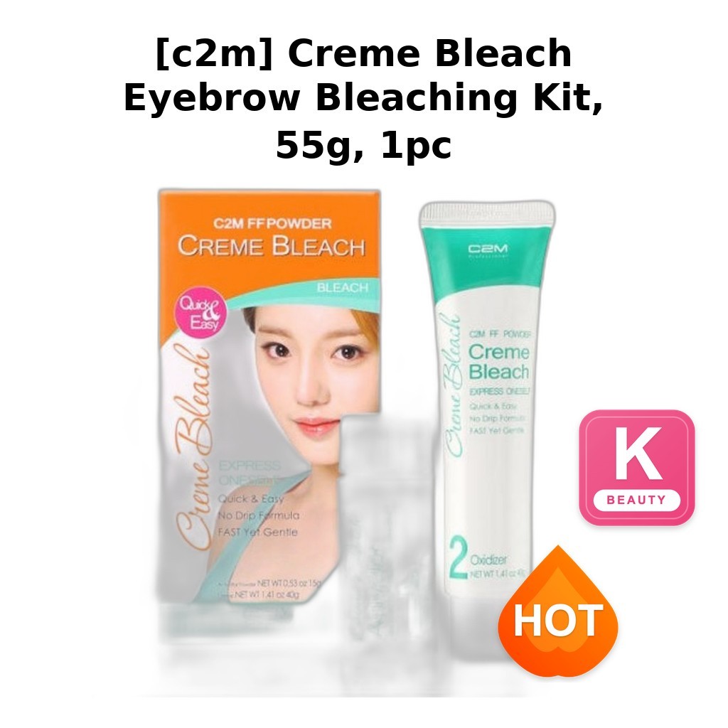 [c2m] ครีม Bleach Eyebrow Bleaching Kit, 55g, 1pc / Korean Eyebrow Bleach / แอพพลิเคชั่นง่าย / ของแท