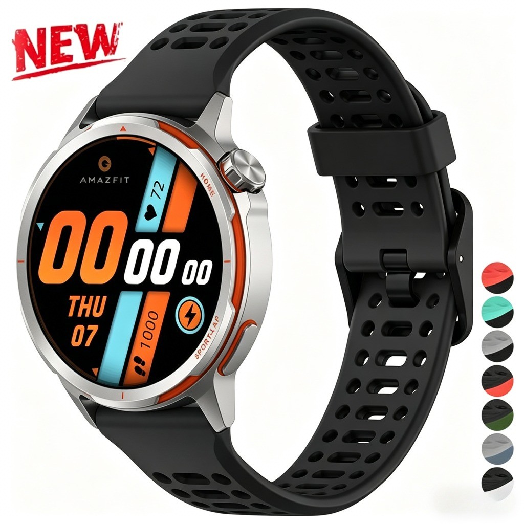 22MM ซิลิโคน Breathable สําหรับ Huawei Watch GT Runner 2 สําหรับ Huawei GT6 GT6 Pro 46 มม.