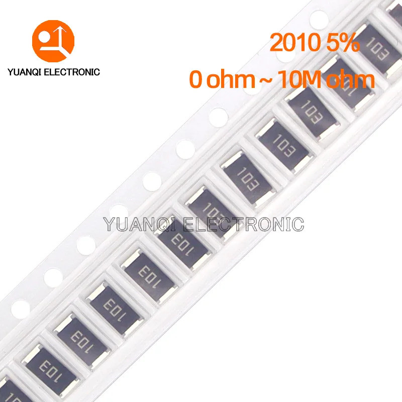 50pcs 2010 5% 3/4W SMD Resistor 0R - 10M 0 10 100 220 330 470 โอห์ม 0R 10R 100R 220R 470R 1K 2.2K 4.