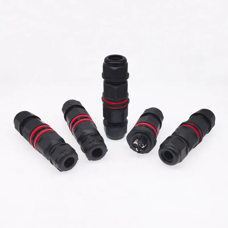 ขั้วต่อกันน้ํา IP68 I Shape 2 3 4 5pin 250V 30A สายไฟ Gland Sleeve Connector quick connect แผงติดตั้