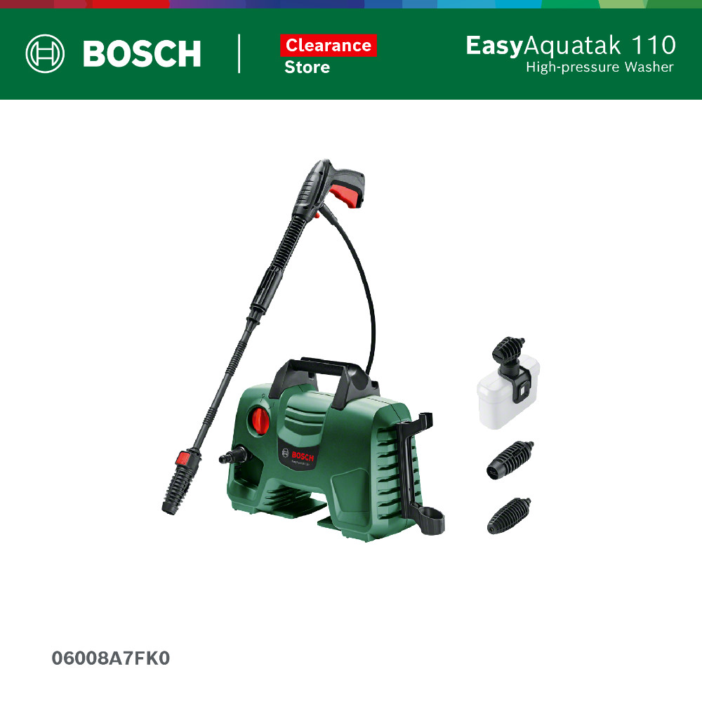 Bosch EasyAquatak 110 เครื่องฉีดน้ำแรงดันสูง 110 Bar รหัส 06008A7FK0 รับประกันศูนย์